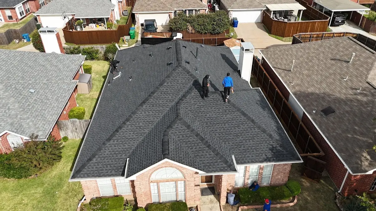 Slate & Tile Roof Repair work in progress on a Abilene property